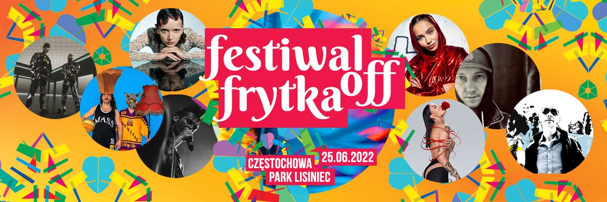 Typograficzna reklama festiwalu i zdjęcia występujących na nim muzyków: Brodki, Rat Kru, Zdechłego Osy, Dżarmy, Tie Break, PRO8L3M, Mery Spolsky  