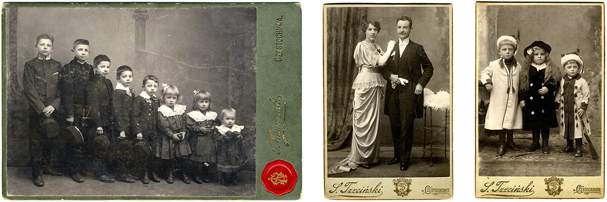Stare rodzinne fotografie z dawnych częstochowskich zakładów fotograficznych