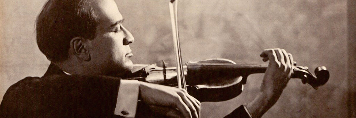 Bronisław Huberman ze skrzypcami 
