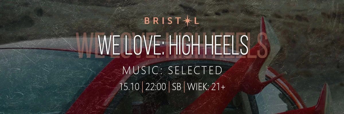 Typograficzna reklama imprezy "We love: High Heels" 