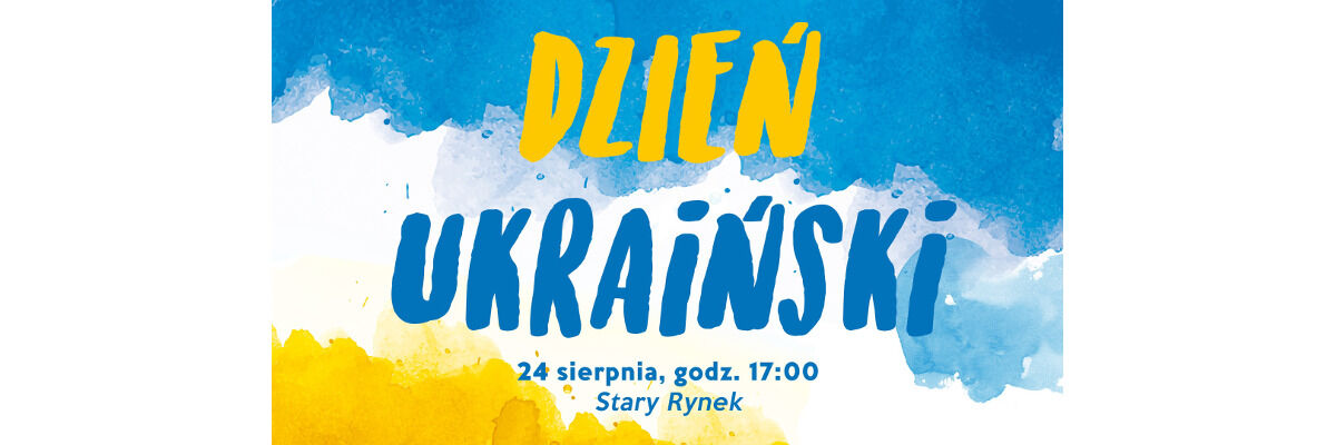 typograficzna reklama imprezy w kolorach Ukrainy