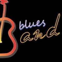 Logo zespołu Taki Blues Band na czarnym tle