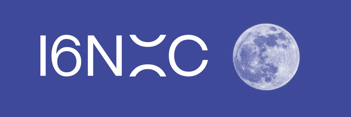 Logo 16. Nocy Kulturalnej i księżyc w pełni na fioletowym tle