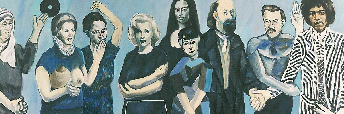 Malarstwo Mariusza Stanowskiego przedstawiające grupę ludzi